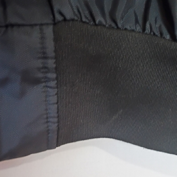 FedEx Coat Vintage Black Bomber Jacket Uniform Nylon Size L Workwear Streetwear - Picture 6 of 12